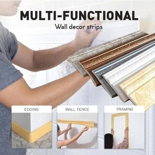 (Last Day Promotion - 50% OFF) Self Adhesive 3D Wall Edging Strip(7.55ft), Buy 6 Get Extra 20% OFF & Free Shipping