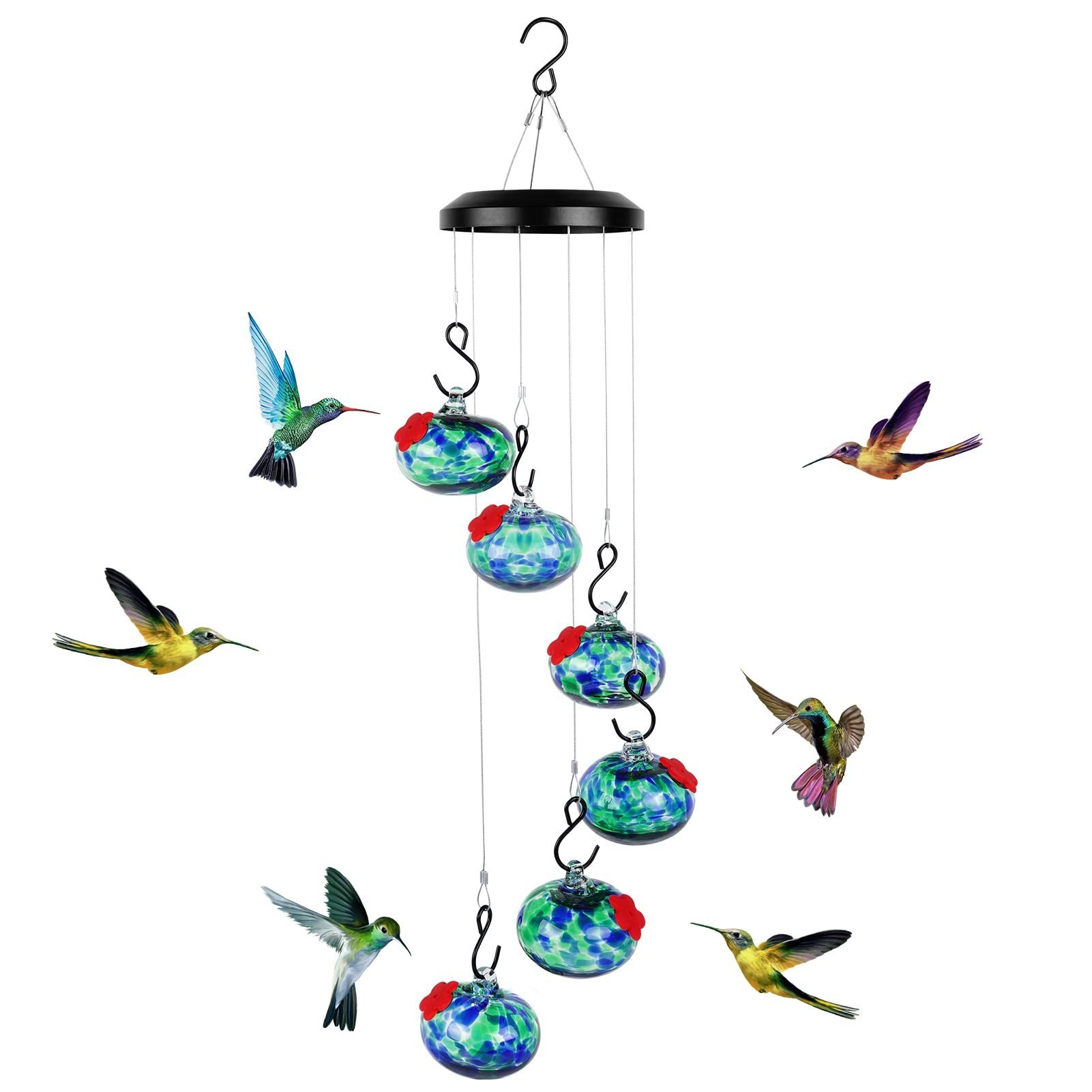 🎉Último Día 49% OFF🎉Encantadores Comederos Para Colibríes Con Campanillas De Viento