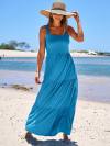 ANRABESS Women Dresses 2024 Summer Sleeveless Maxi Dress Casual Spaghetti Strap Tiered Flowy Beach Long Sun Dress