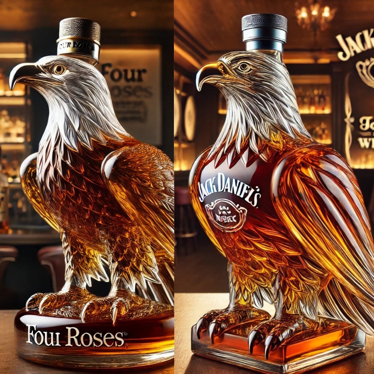 Eagle whiskey bottle