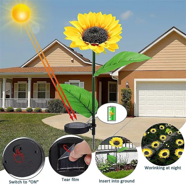 2023 New Year Limited Time Sale 70% OFF🎉Waterproof Solar Garden Sunflower Lamp🔥Buy 3 Get 2 Free(5 Pcs)