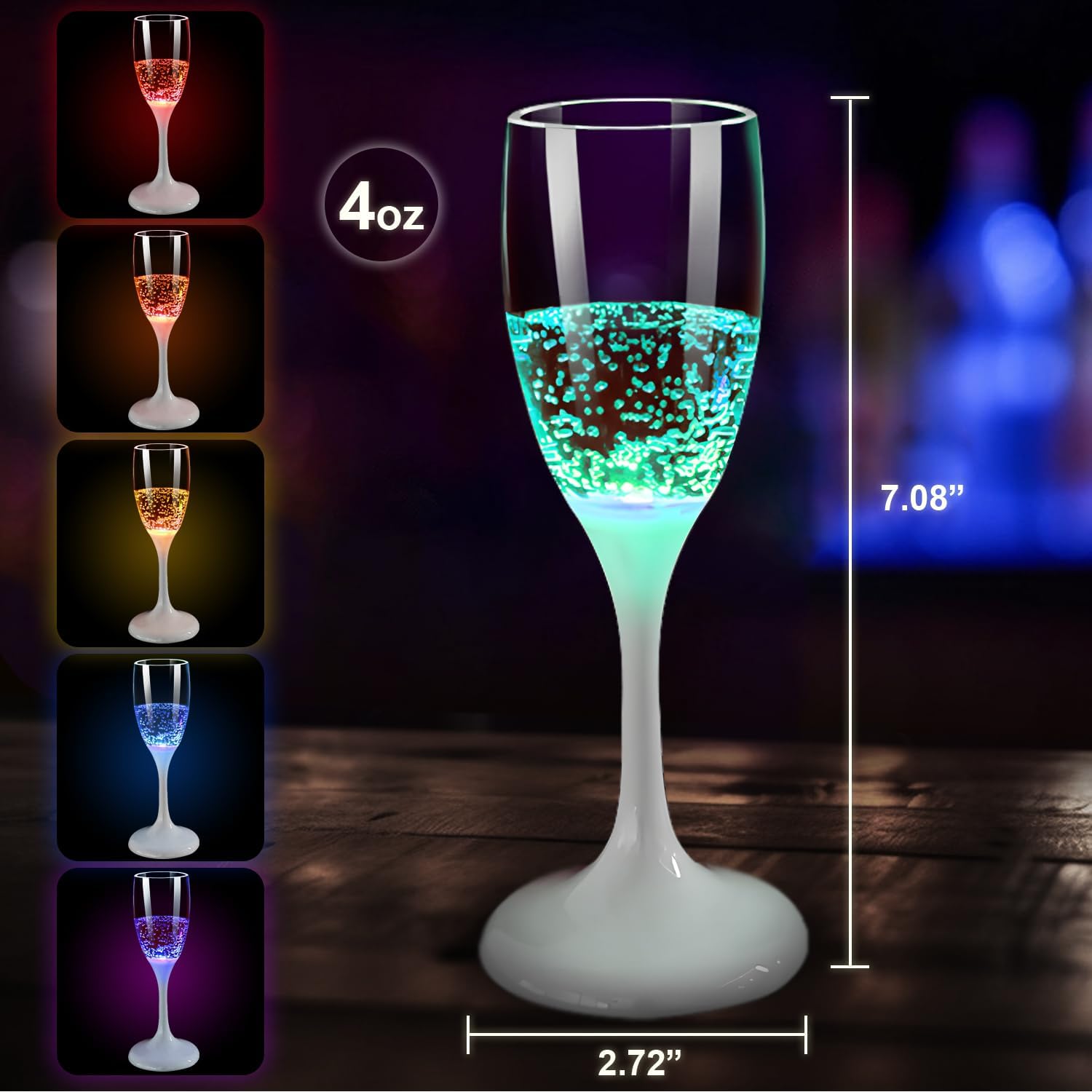 🎉 Party-Ready LED Light Up Wine & Champagne Glasses