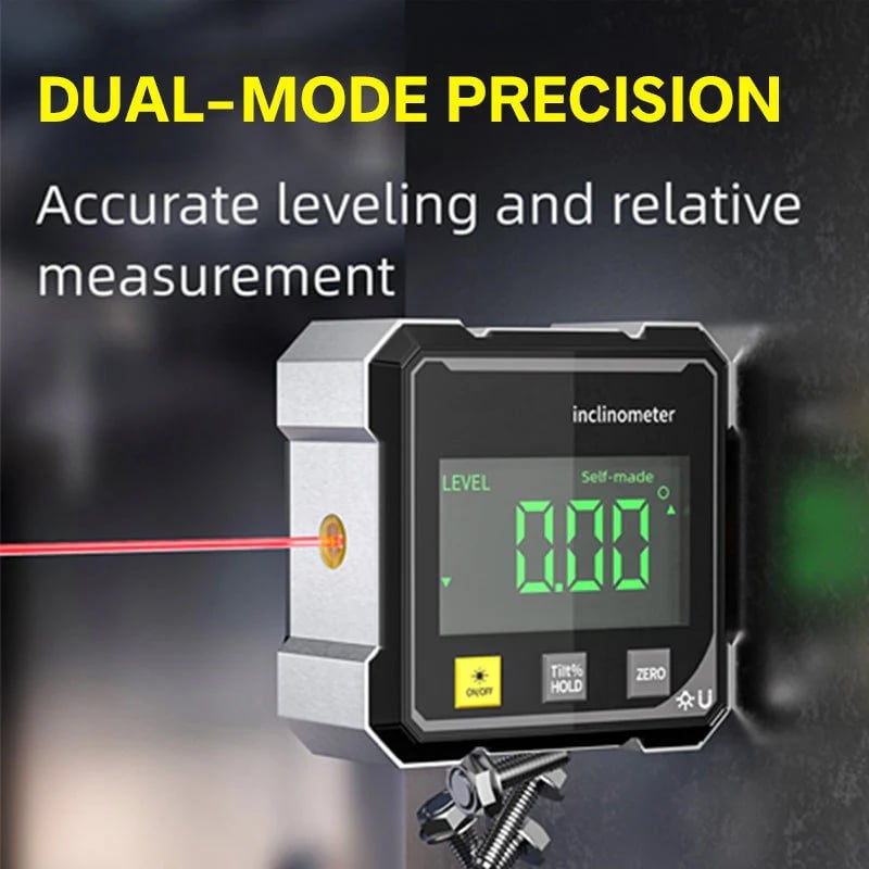 🎁Last Day Sale - 70% OFF🎉4-Side Magnetic Digital Angle Gauge with Laser