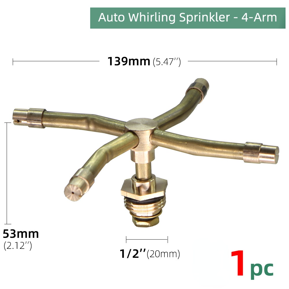 (Summer Sale- 48% OFF) 4 Arm Copper Rotary Sprinkler