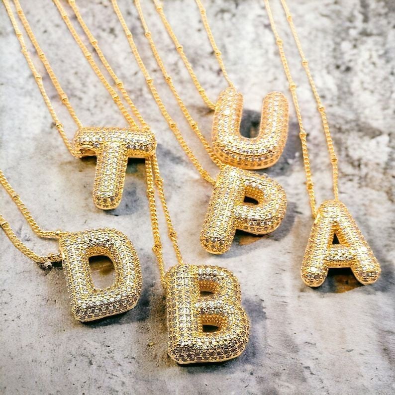 🔥Last Day Promotion 48% OFF-🎁-Initial Bubble Necklace