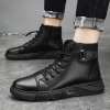 🔥2024 New Arrivals- Men's Black Casual Versatile Genuine Leather Ankle Boots