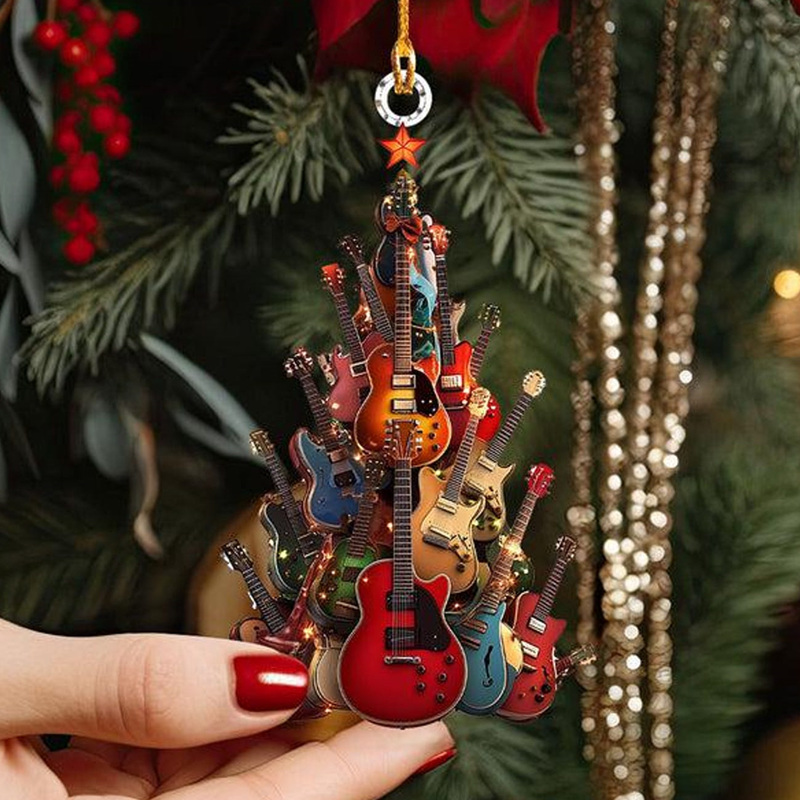 Guitar Christmas Tree Ornament