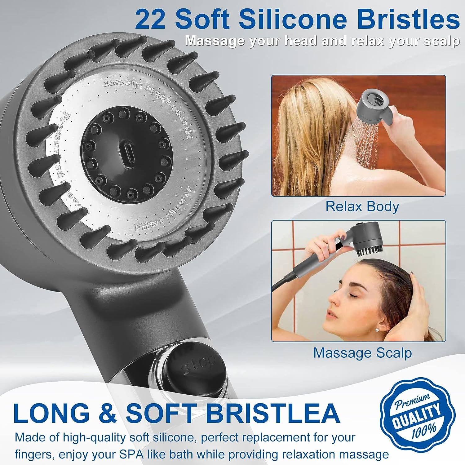 🔥Limited Time Sale 48% OFF🎉High Pressure Shower Heads with Scalp Massager-Buy 2 Get Free Shipping