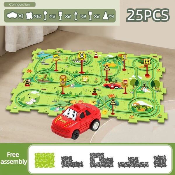 🎅Hot Sales - 49% OFF🔥Children's Educational Puzzle Track Car Play Set