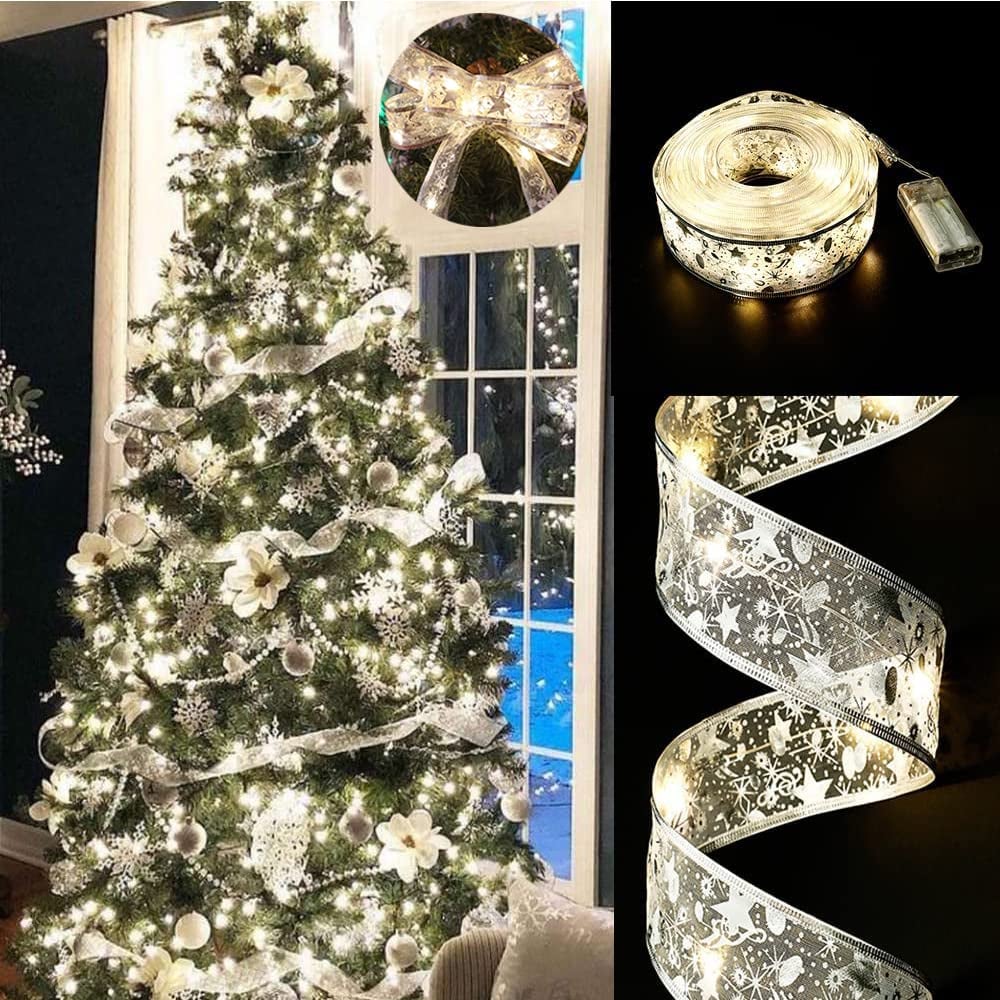 (🌲EARLY CHRISTMAS SALE - 49% OFF) Christmas Tree Decorations Ribbon Lights