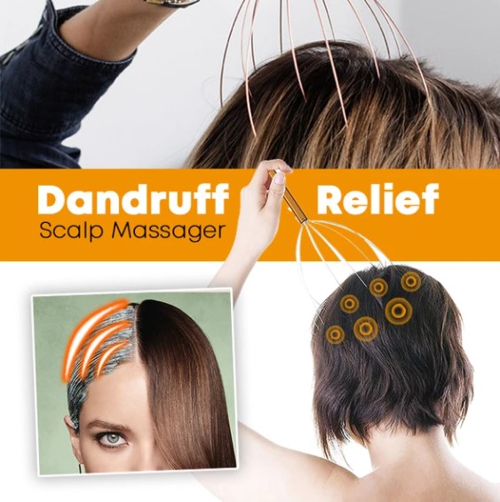 (EASTER SALE - SAVE 50% OFF)Hand Held Scalp Massager- Relax body and soul -Buy 3 Get Extra 20% Off