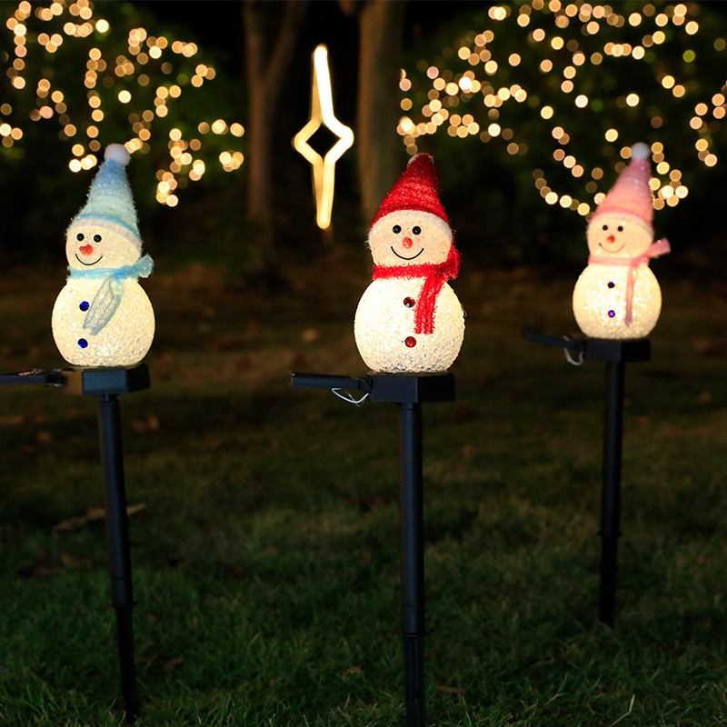 🎅🎄Solar Powered Ground Mounted Snowman Light⛄️