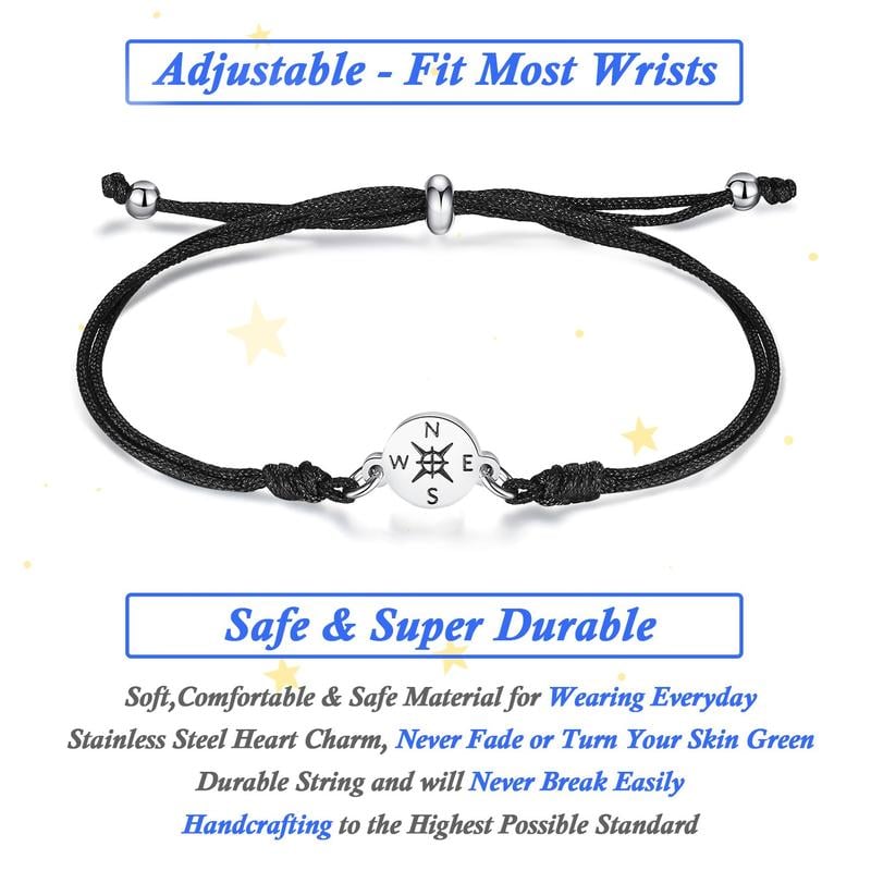🔥Last Day Promotion 70% OFF🔥Graduation Gifts Compass Bracelet with Cap Box⚡BUY 2 GET 1 FREE
