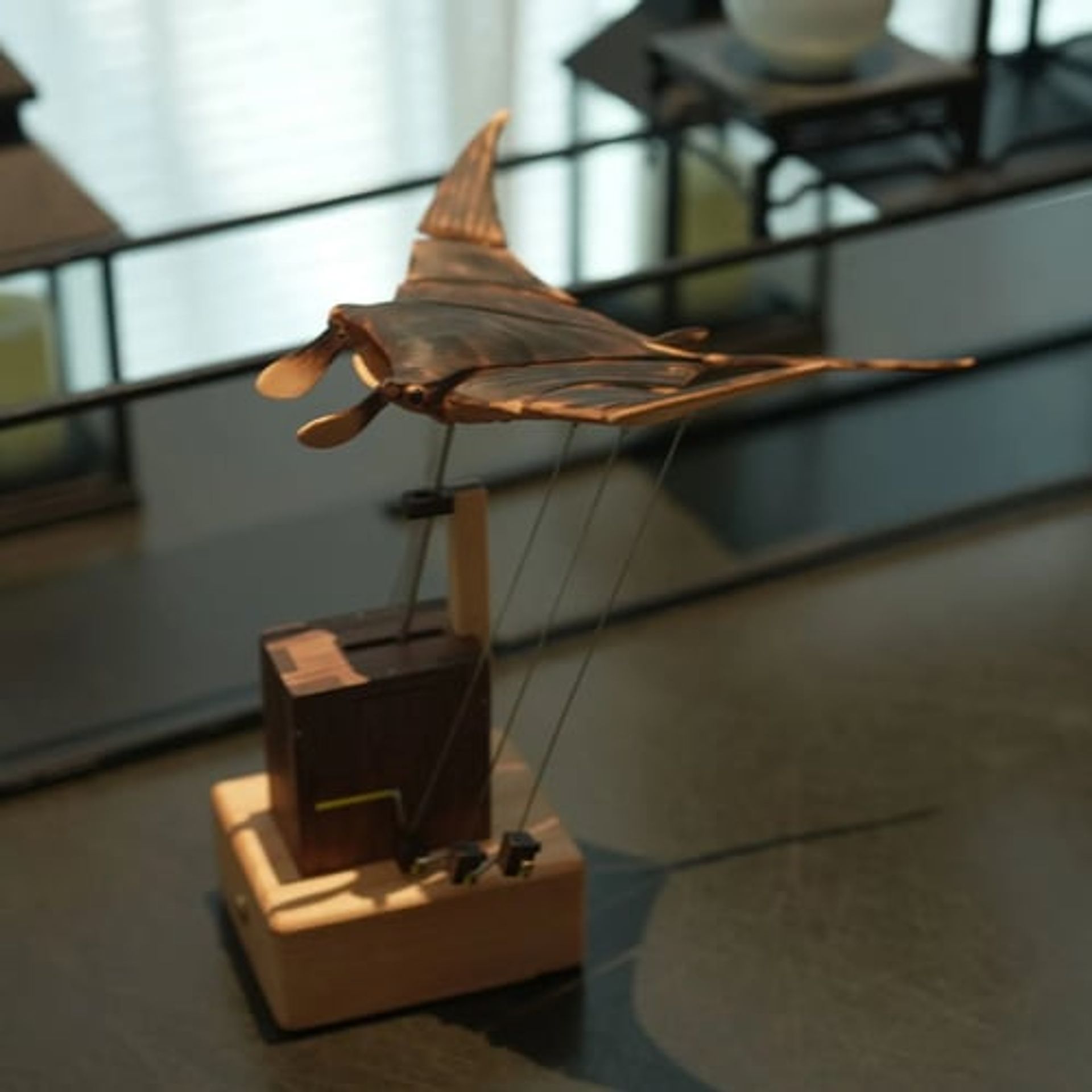 💥LAST DAY SALE 50% OFF💥Handmade Wooden Electric Bionic Manta Ray Ornament⚡BUY 2 FREE SHIPPING