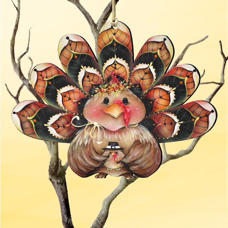 🔥Hot Sale 49% OFF-🦃Turkey Wreath Door Hanger 🍂Thanksgiving  Decor
