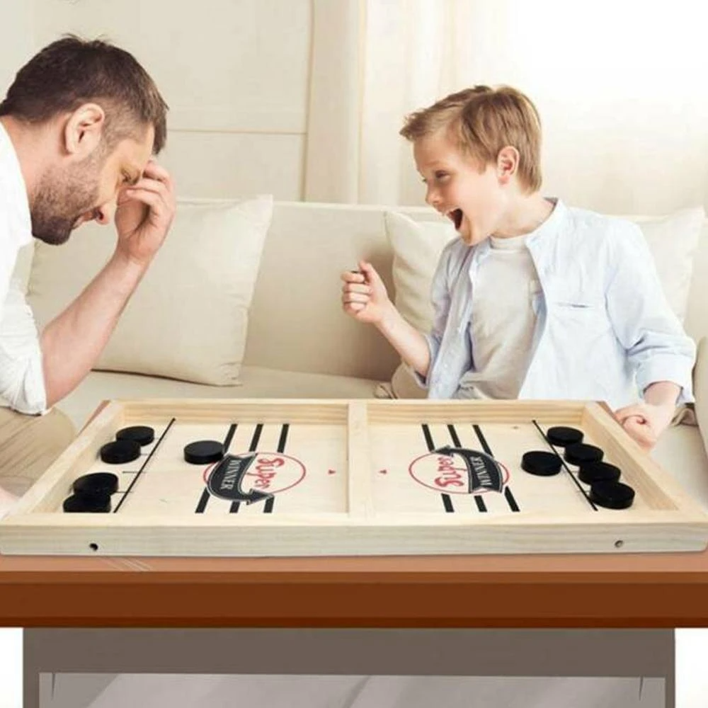 (Christmas Big Sale- 50% OFF) Funny Family Wooden Hockey Game- Buy 2 Free Shipping