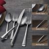 Alata Potter 20-Piece Forged Silverware Set Stainless Steel Flatware Set Cutlery Set,Service for 4,Mirror Finish,Dishwasher Safe