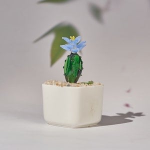 🌵Fused Glass Cactus Plants: 🔥Handmade Stained Glass Plant Decorations
