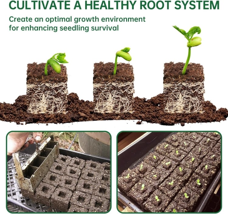🔥Last Day Promotion 70% OFF🔥Cell Soil Block Maker with 3 Kinds Seed Pins