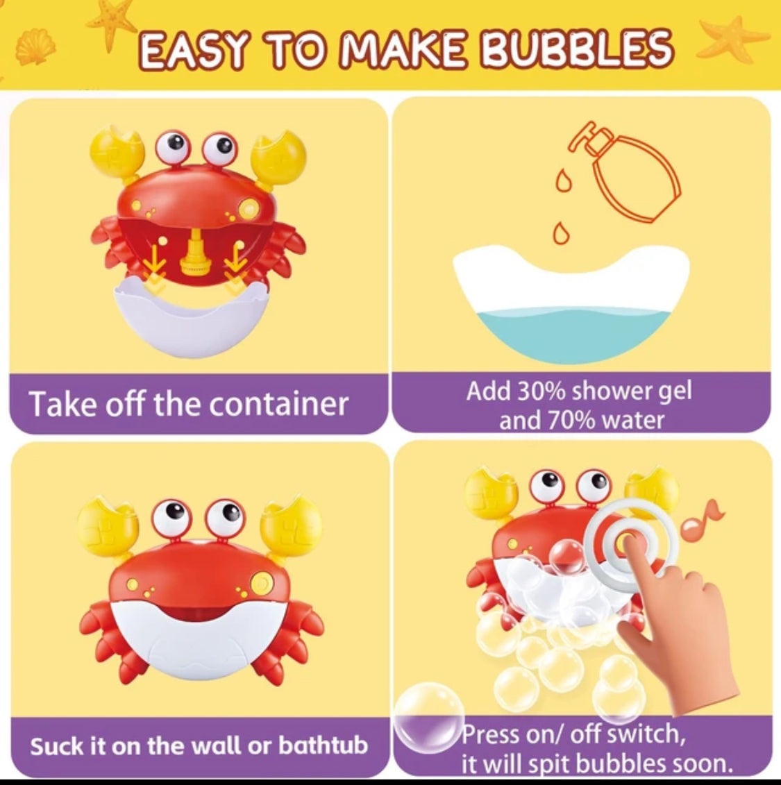 🔥Last Day Promotion 50% OFF -🎁-💎👼💎Cute Crab Bubble Machine