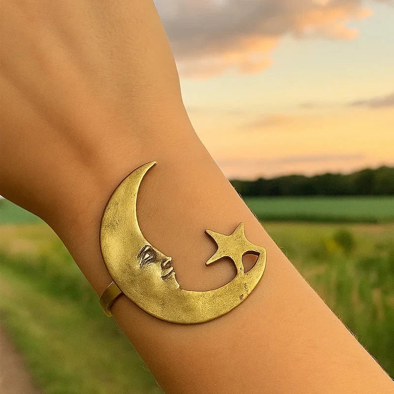 🔥LAST DAY 50% OFF-Star And Moon Pattern Open Bracelet