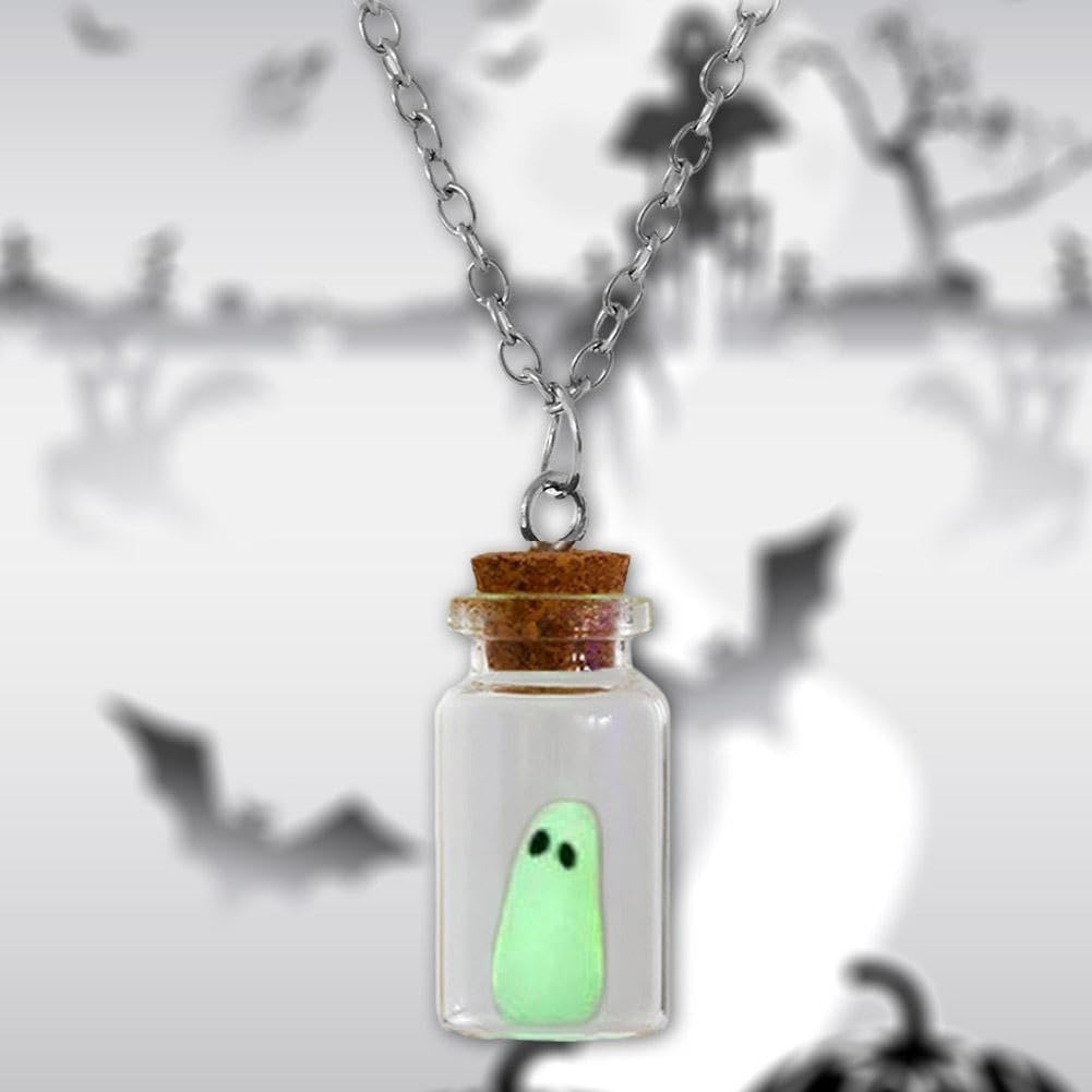 💕The Adopt a cute luminous ghost necklace👻🏚️