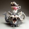 🎁HANDMADE ART CAT TEAPOT-BUY 2 FREE SHIPPING