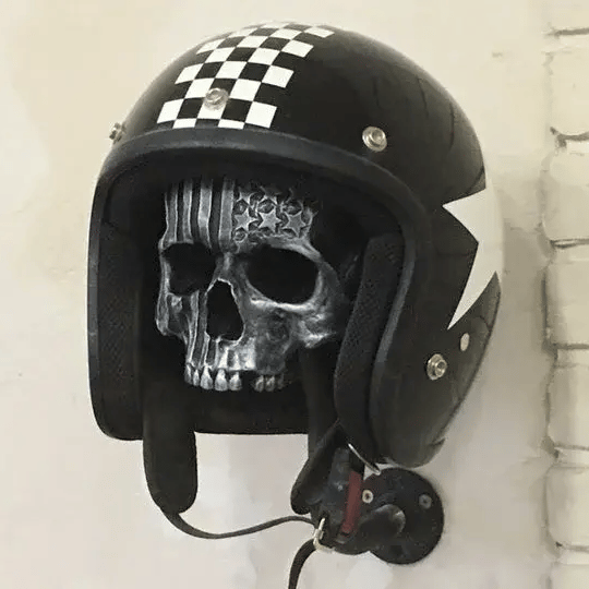 🔥Last Day Promotion 50% OFF💗Motorcycle Skull Helmet Holder with Beard(🎁The most special gift for riders)