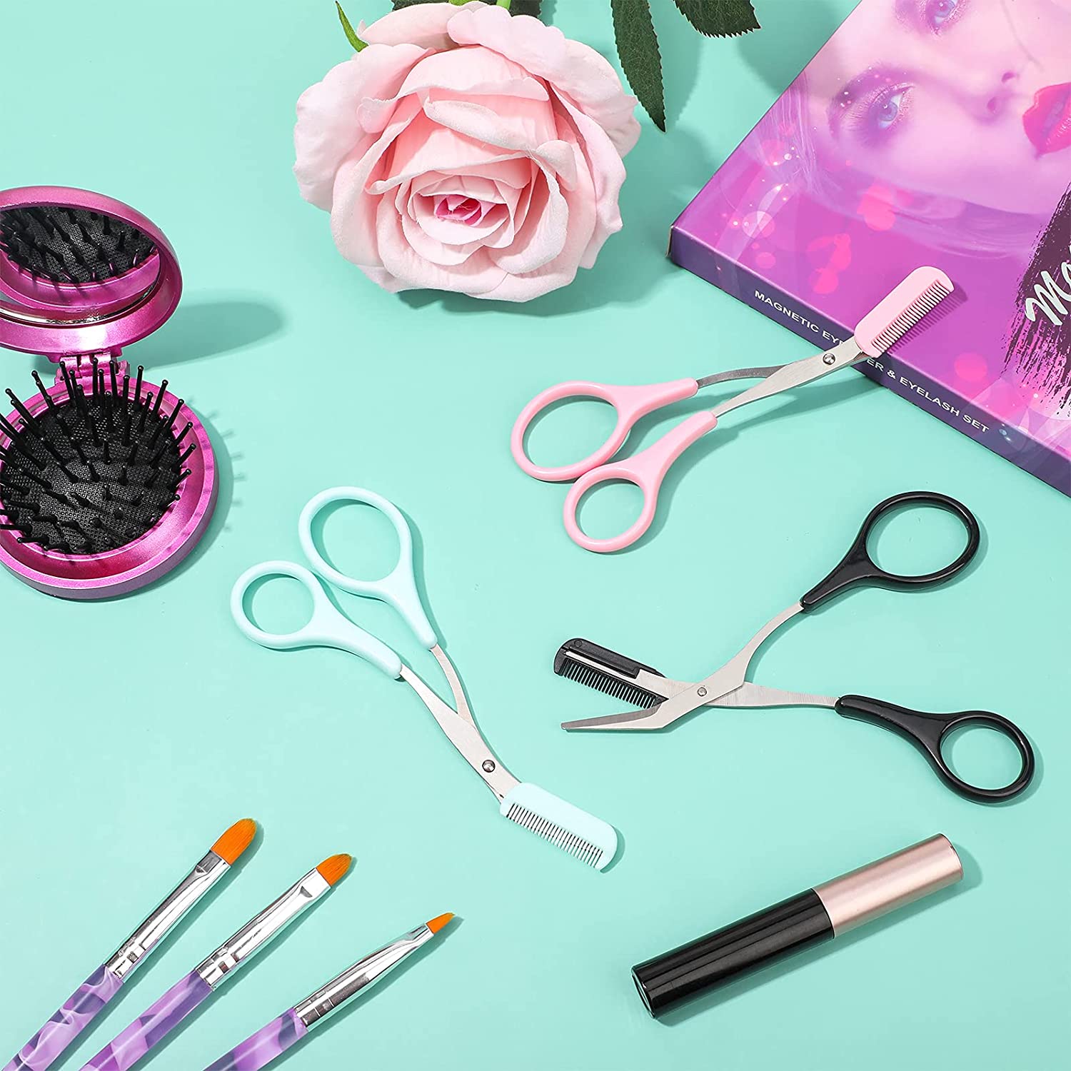 (🔥Last Day Promotion- SAVE 48% OFF) Eyebrow Trimmer Scissor Set (buy 2 get 1 free now)