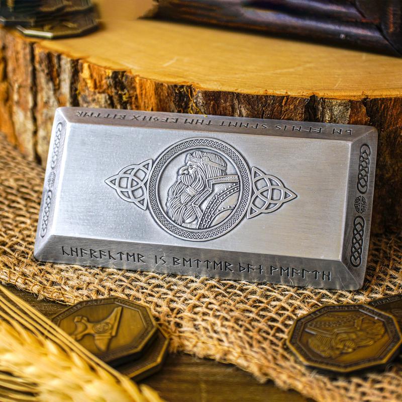 💖Last Day Sale 49% OFF-Dwarven Gold and Silver Bars Heavy RealisticProps for Tabletop RPGs & Larping Activities💎
