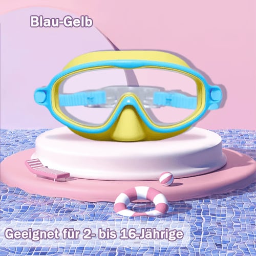 🏊‍♀️Heißer Verkauf : Kaufen Sie 1 und erhalten Sie 1 gratis🏊‍♀️ HD-Schwimmbrille für Kinder mit großem Rahmen, wasserdicht und beschlagfrei