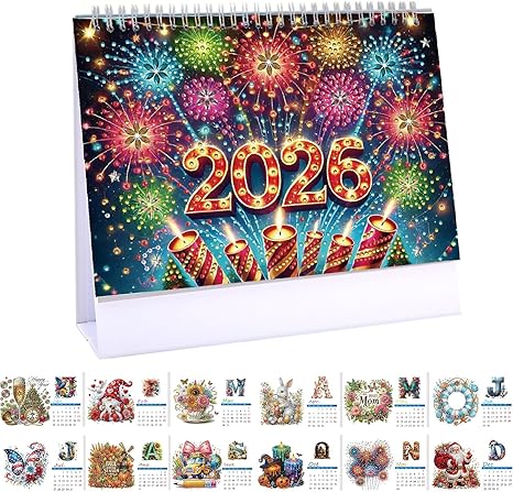 🎁TikTok Last Day Sale - 70% OFF🎉2026 DIY Diamond Painting Desk Calendar