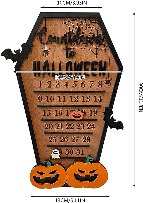 Halloween advent countdown calendar coffin calendar