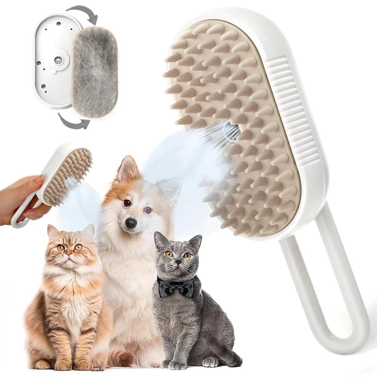 🔥Letzter Tag 49% Rabatt🐾3 in 1 Haustier Grooming Dampfbürste