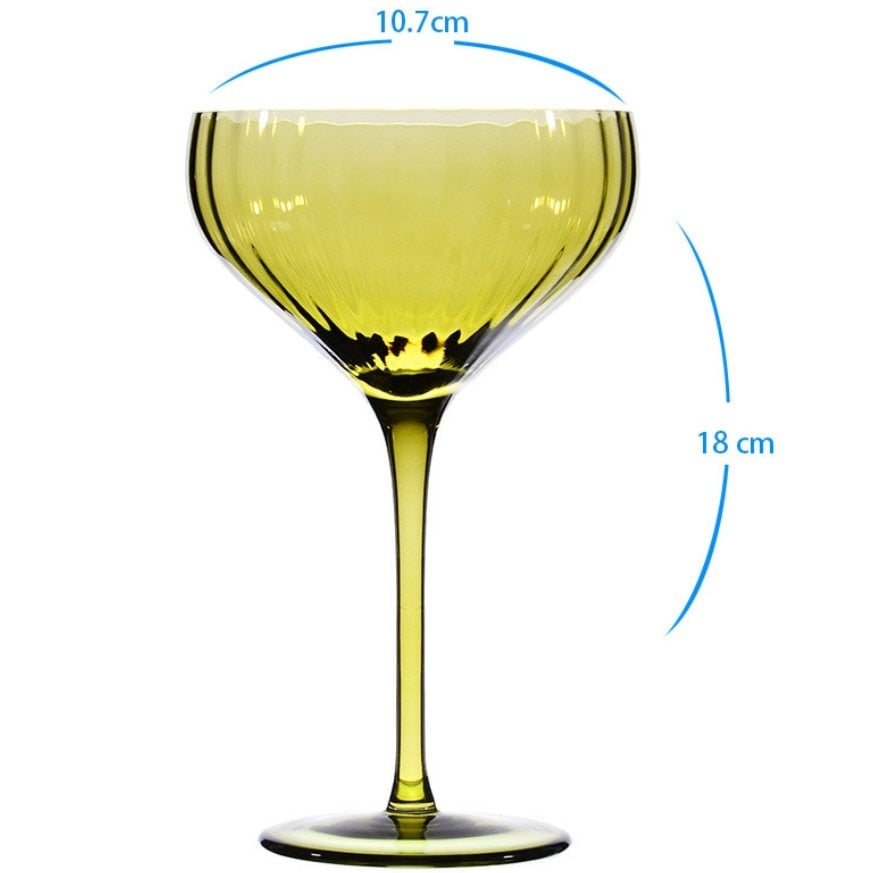 Vintage Green Coupe Goblet