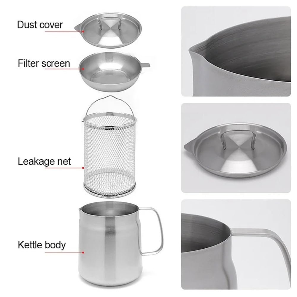 2-in-1 304 Stainless Steel Multifunctional Oil Strainer Pot