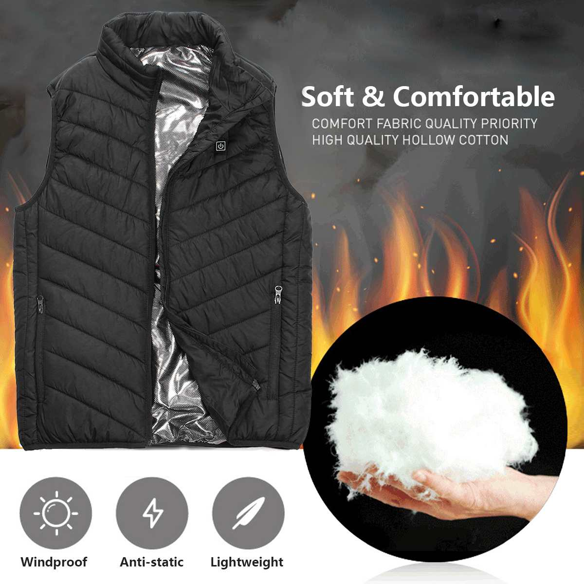 (🎄Early Christmas Sale -48% OFF) 2022 Unique Unisex Warming Heated Vest, Buy 2 get Free shipping