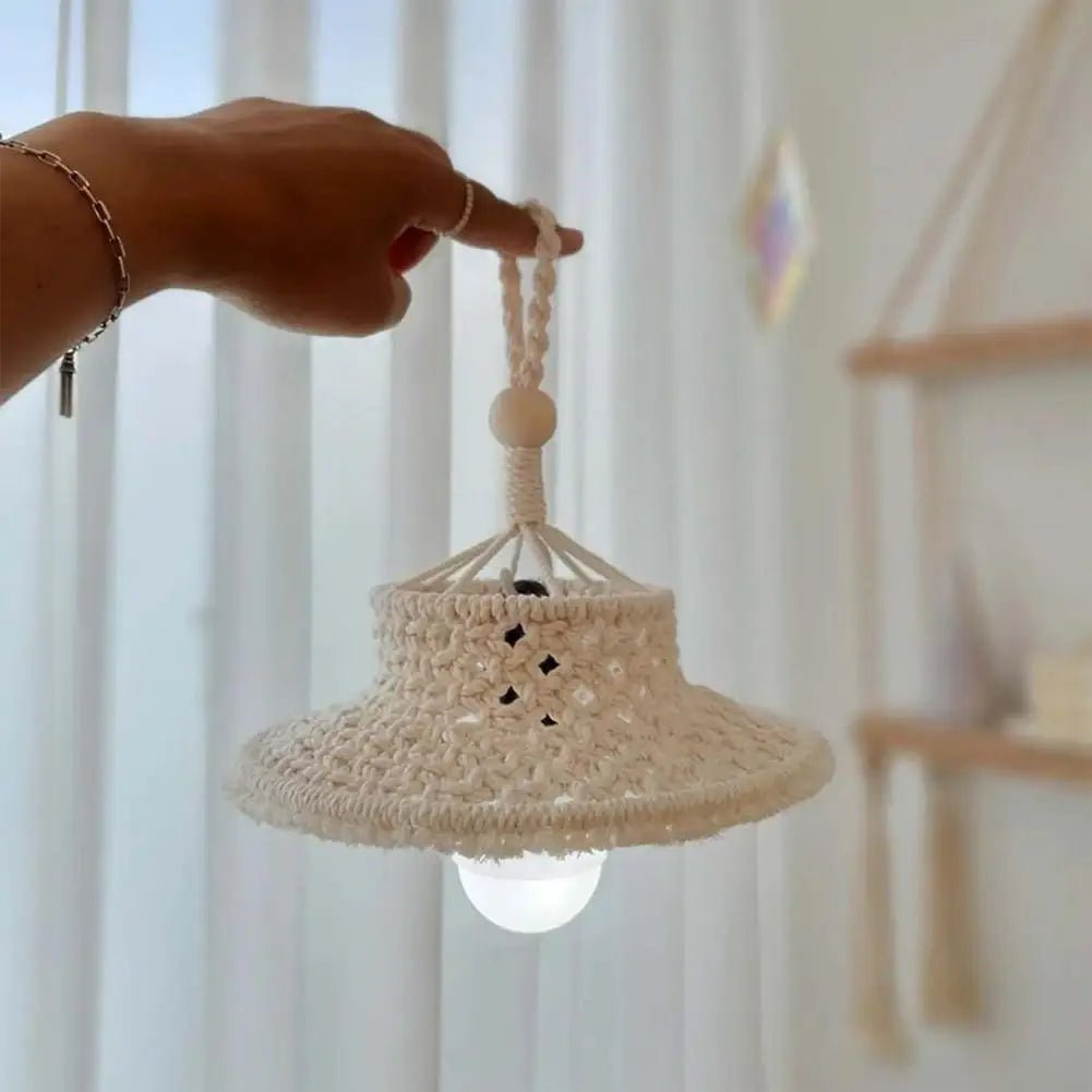 💥LAST DAY SALE 50% OFF💥Boho Woven Cotton Cone Pendant Lamp Shade