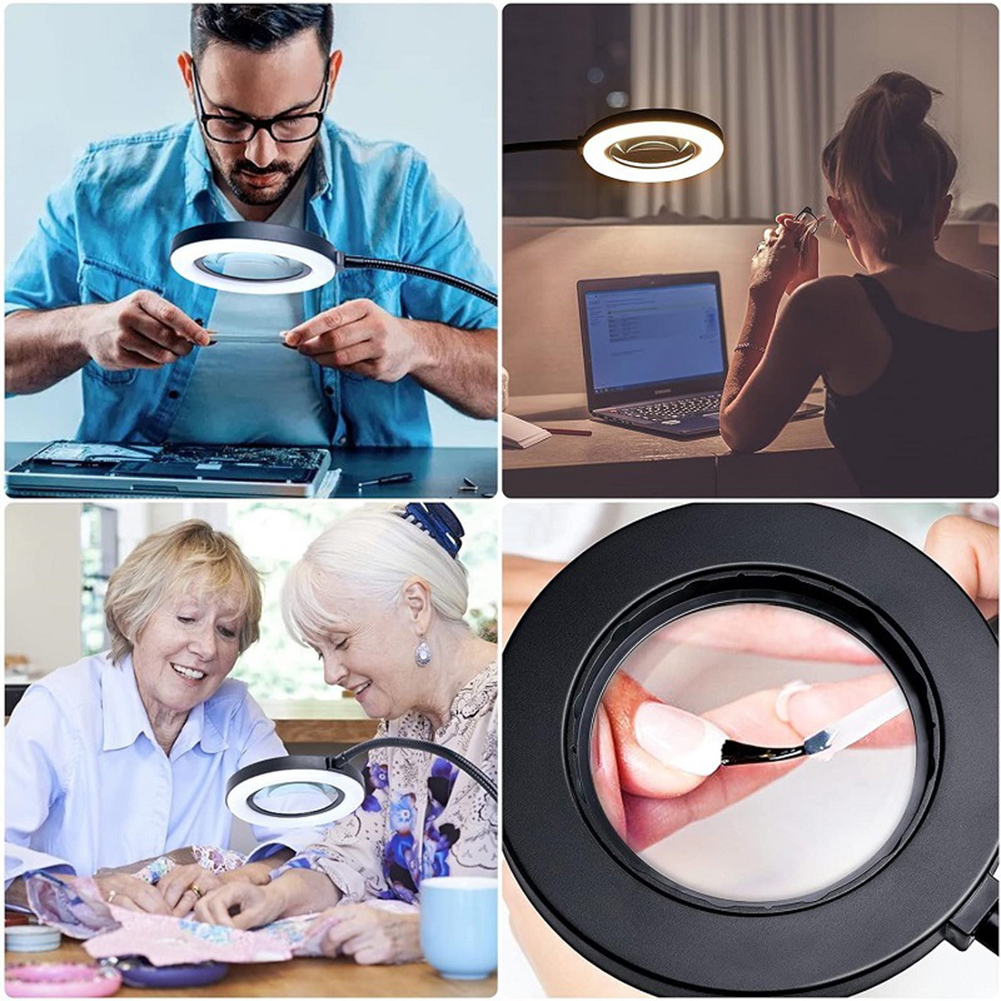 💥LAST DAY SALE 50% OFF💥Magnifying Glass Clip-On Desk Lamp⚡Buy 2 Free Shipping
