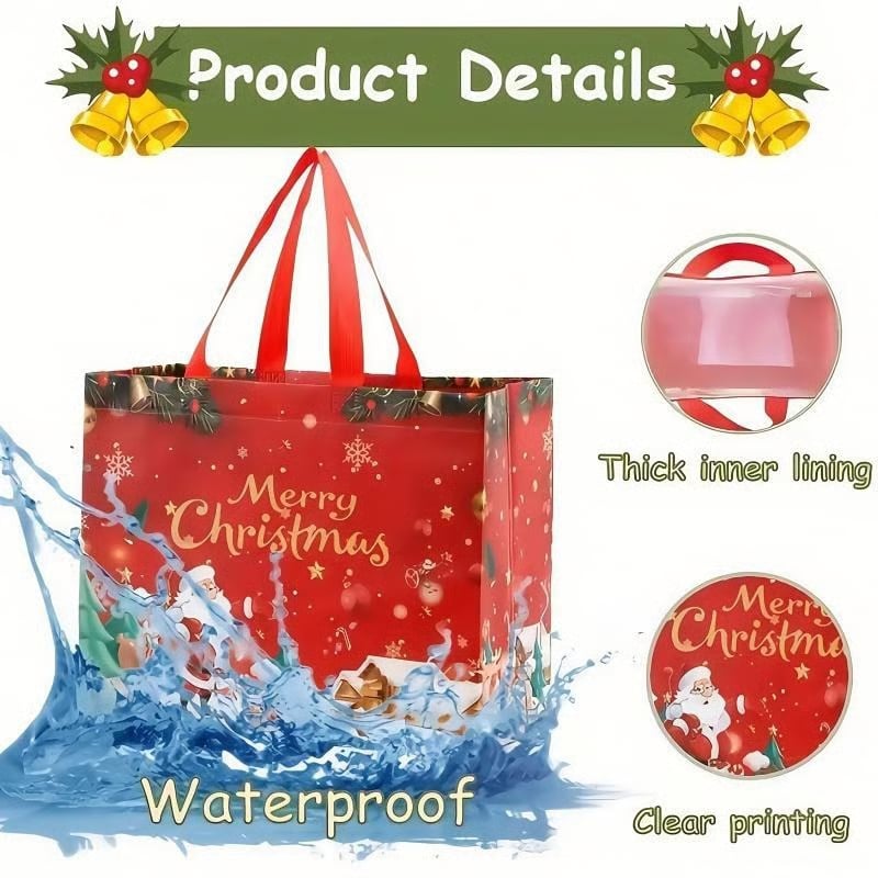 🔥Last Day Promotion 70% OFF🔥Christmas Gift Bags Large Reusable Tote Bags