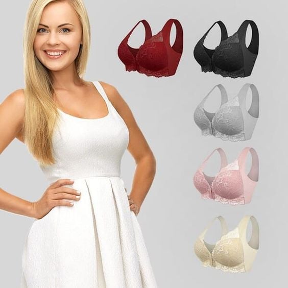 🎁LAST DAY 45% OFF🎁Front Closure 5D Shaping Push Up Bra – Seamless, Beauty Back, Comfy