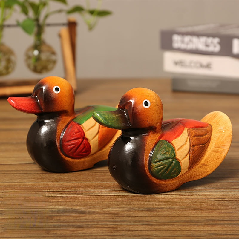 🔥Wooden Mandarin Ducks Display Ornament- Buy 2 Get Extra 10% Off