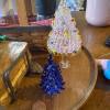 🔥🎄Handmade stained glass miniature Christmas tree, luminous glass Christmas tree, Christmas ornaments glass tree decoration, Christmas gift🎄