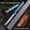 Carbon fiber handle Damascus Blade Knife