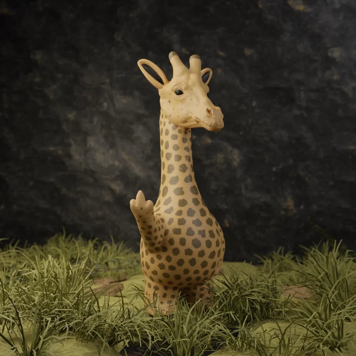 Middle Finger Animal Statue - Funny Desk Decor
