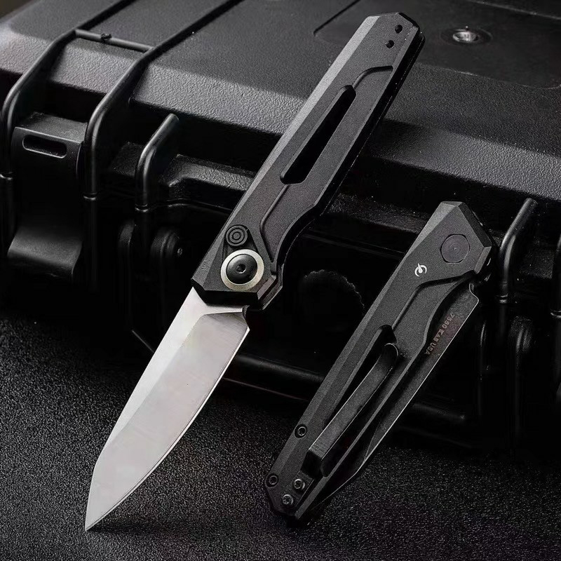 TOSAHWI Handmade Launch 11 Automatic Knife Black Aluminum (2.75