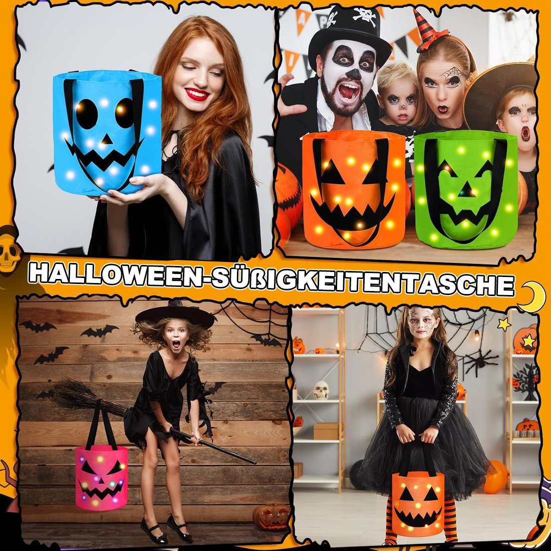 🔥Heißer Verkauf - 49% Rabatt 🎃Halloween-Süßigkeiteneimer-Set