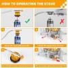 🔥LAST DAY 57% OFF🌟9900W/12800W Windproof Camping Stove, Camping Gas Stove with Piezo Ignition