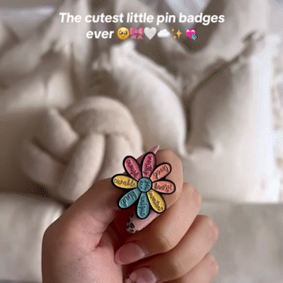 🎁TikTok Last Day Sale - 70% OFF🔥Colorful Flower Badge with Positive Quote