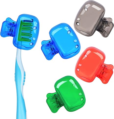 (🔥Last Day Promotion - 49% OFF) 4 Pack Travel Toothbrush Head Covers, 🎁Buy 3 Sets get 2 Sets Free